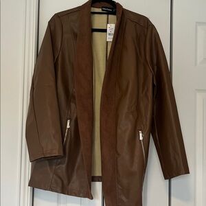 AND Brown Leather Jacket